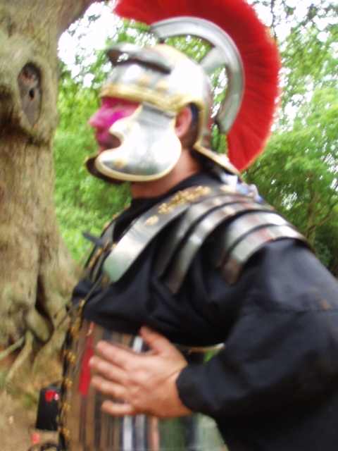 Richard stroking his nipples. Or possibly his lorica.