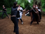 Horrible, horrible melee. Witness Matt as Simon de Briganza raising the Light. He did this quite a lot, until he got kecked  and made into Selena's beeatch.
