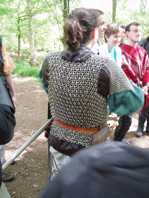 Francis showing off his exceptional homemade armour.